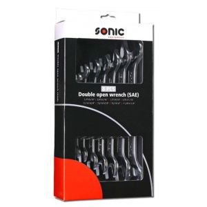 Sonic dubbele steeksleutelset INCH (SAE) 8-delig Handgereedschap Prijstechnisch