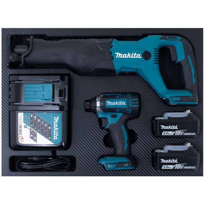 Makita 18V accu 2-delige combopack DJR186 + DTD152 2x 5.0Ah in softmodule klein Combopack Elektrisch gereedschap